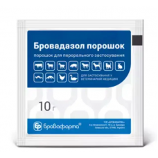 Бровадазол мікрогранульований порошок 10 гр антигельмінтний препарат широкої дії для тварин та птахів