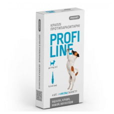 Краплі PROVET PROFILINE для собак  до 4кг (4піпх0,5мл) від бліх та кліщів