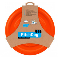 Ігрова тарілка PitchDog діаметр 24 см для апортування, жовтогаряча