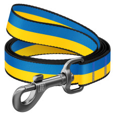 Повідець для собак нейлоновий WAUDOG Nylon, малюнок "Colors of freedom" , розмір M (20 мм), довжина 122 см