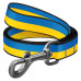 Повідець для собак нейлоновий WAUDOG Nylon, малюнок "Colors of freedom" , розмір M (20 мм), довжина 122 см