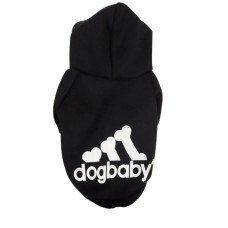 Толстовка "dogbaby" для собак та котів, розмір М, чорна