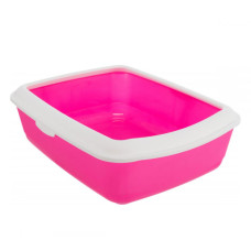 Туалет для кішок із рамкою Trixie "Classic Litter Tray" рожевий 37*15*47 см (TX-40182)