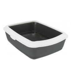 Туалет для кішок із рамкою Trixie "Classic Litter Tray" темно-сірий 37*15*47 см (TX-40184)