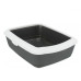 Туалет для кішок із рамкою Trixie "Classic Litter Tray" темно-сірий 37*15*47 см (TX-40184)