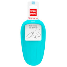 Поїлка-насадка на пляшку WAUDOG Silicone, блакитна, 165х90 мм