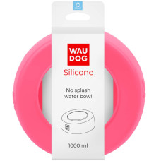 Миска-непроливайка WAUDOG Silicone, рожева, 750 мл