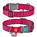 Нашийник для малих порід нейлоновий c QR паспортом, малюнок  "Кавун" , розмір M (28-40 см), ширина 20 мм
