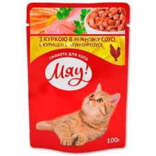 Корм МЯУ для котів - Пауч курка в ніжному соусі 85 г