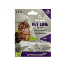 КРАПЛІ Palladium (Палладіум) НА ХОЛКУ ВІД БЛІХ, КЛІЩІВ ТА ГЕЛЬМІНТІВ PET LINE THE ONE ДЛЯ КОТІВ ВАГОЮ ДО 4 КГ